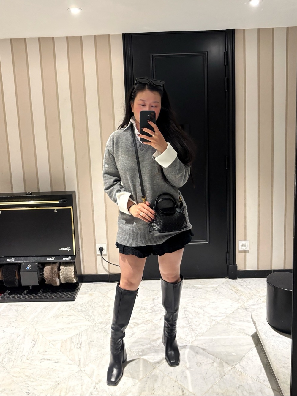 2 in 1 Shirt V-Neck Sweater - worn once